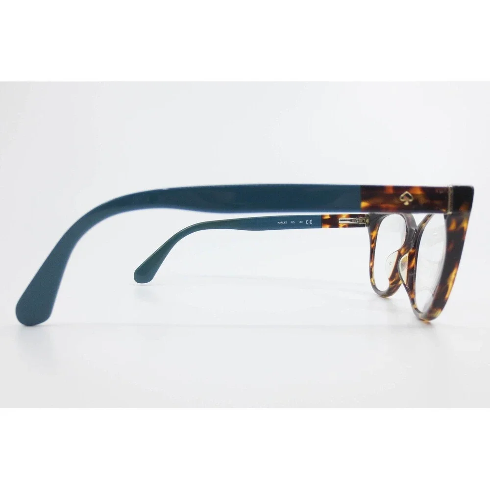 Kate Spade Karlee FZL Cat Eye Eyeglasses Dark Havana Tortoise Teal 140mm